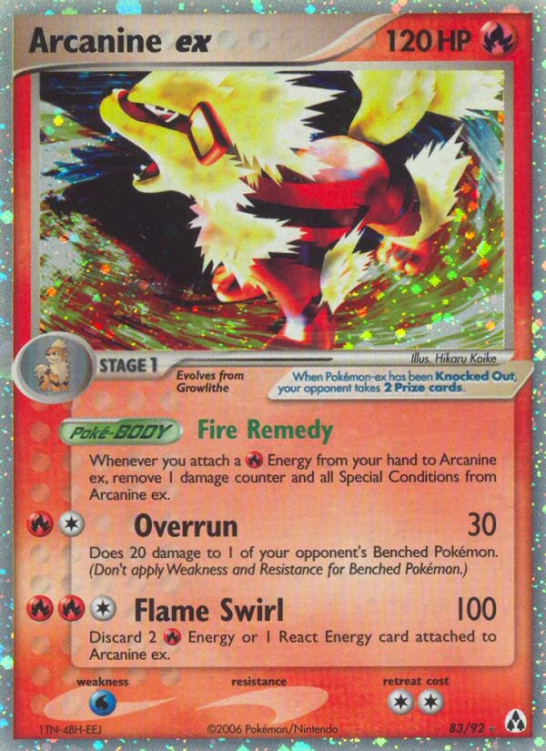 Arcanine ex 83/92 fra EX Legend Maker